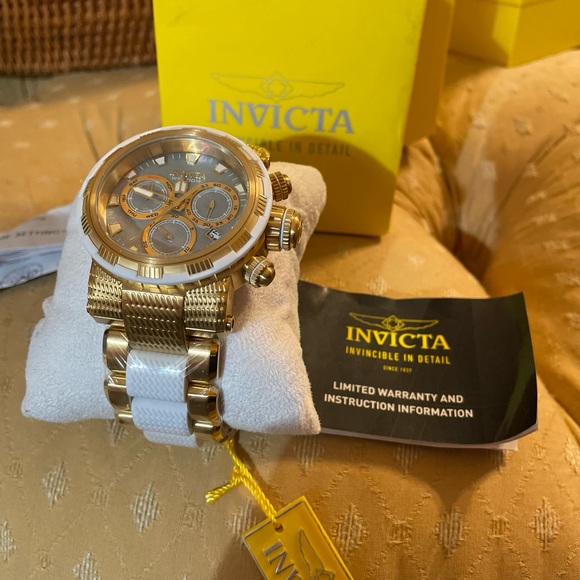 NWT Stylish Men’s Invicta 48mm Mother of Pearl Watch - Picture 5 of 11